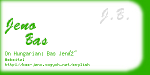 jeno bas business card